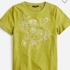 JCrew embroidered floral tee